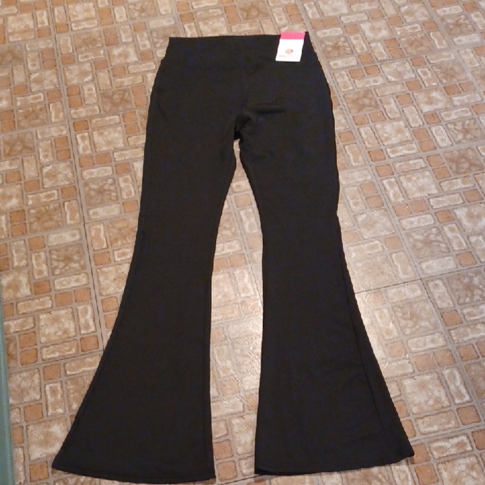 Elegant Black Flare Pants for Women Marleylilly Size Large Pull On